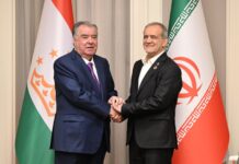 Дидори Эмомалӣ Раҳмон бо Масъуди Пизишкиён